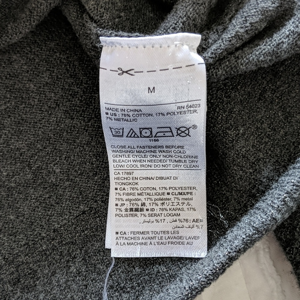 Old Navy Charcoal Cardigan M - Picture 6 of 6